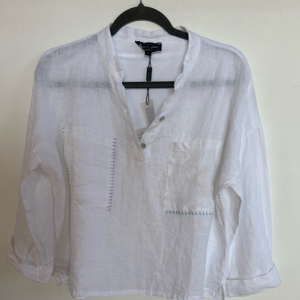 White Linen Women's Top